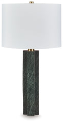 Floridian Furniture - Ashley Furniture - Keegan Lighting - Marble Table Lamp (1/CN) / Green - L429084