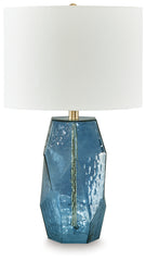 Floridian Furniture - Ashley Furniture - Tallow Lighting - Glass Table Lamp (1/CN) / Blue - L430854