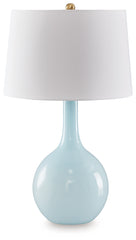 Floridian Furniture - Ashley Furniture - Rylanton Lighting - Glass Table Lamp (1/CN) / Aqua - L430874