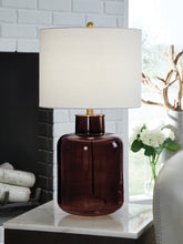 Floridian Furniture - Ashley Furniture - Mette Lighting - Glass Table Lamp (1/CN) / Brown/Gold Finish - L430924