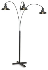 Floridian Furniture - Ashley Furniture - Sheriel Lighting - Metal Arc Lamp (1/CN) / Black - L725059