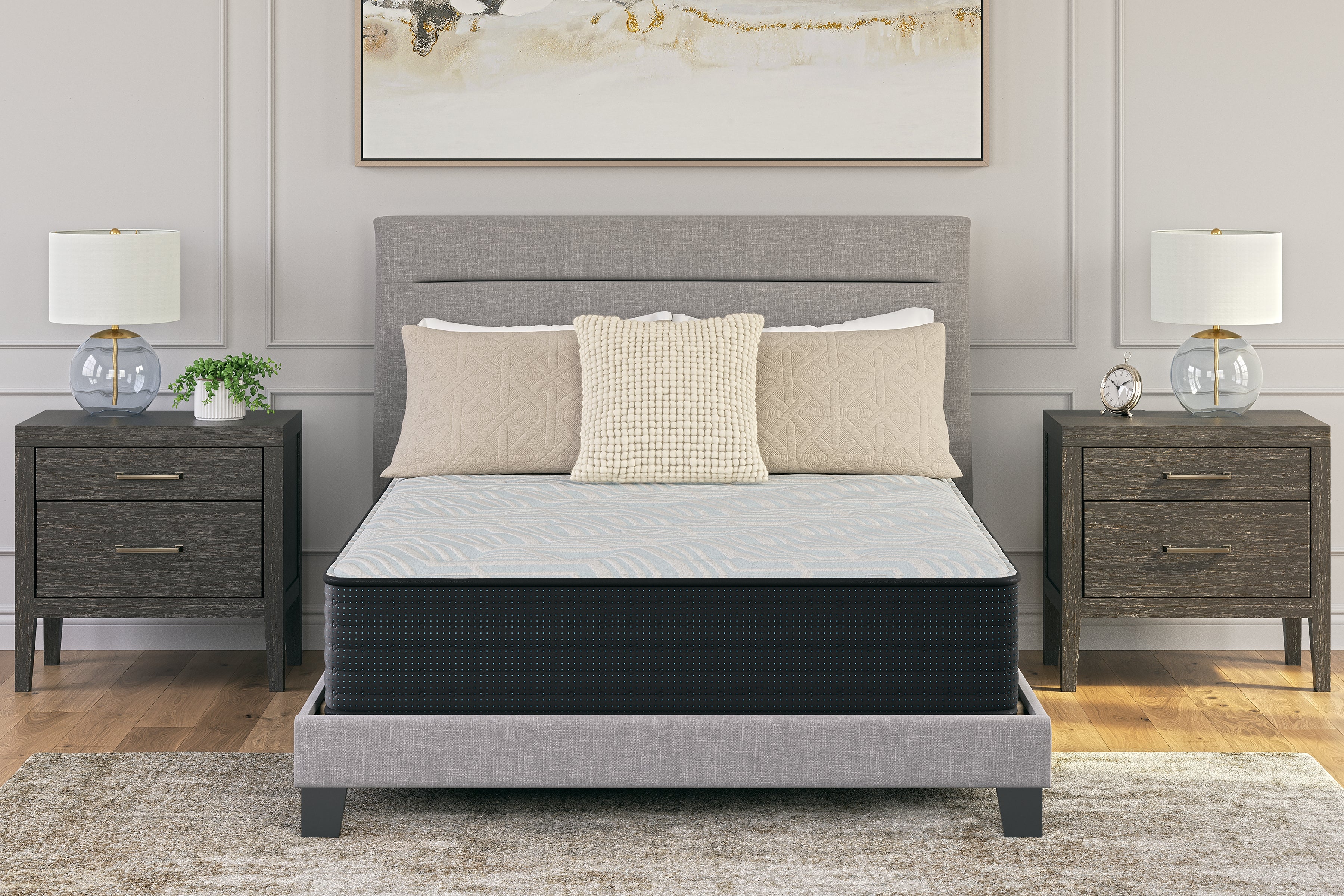 Floridian Furniture - Ashley Furniture - Palisades Firm Mattresses - California King / Gray/Blue - M41551