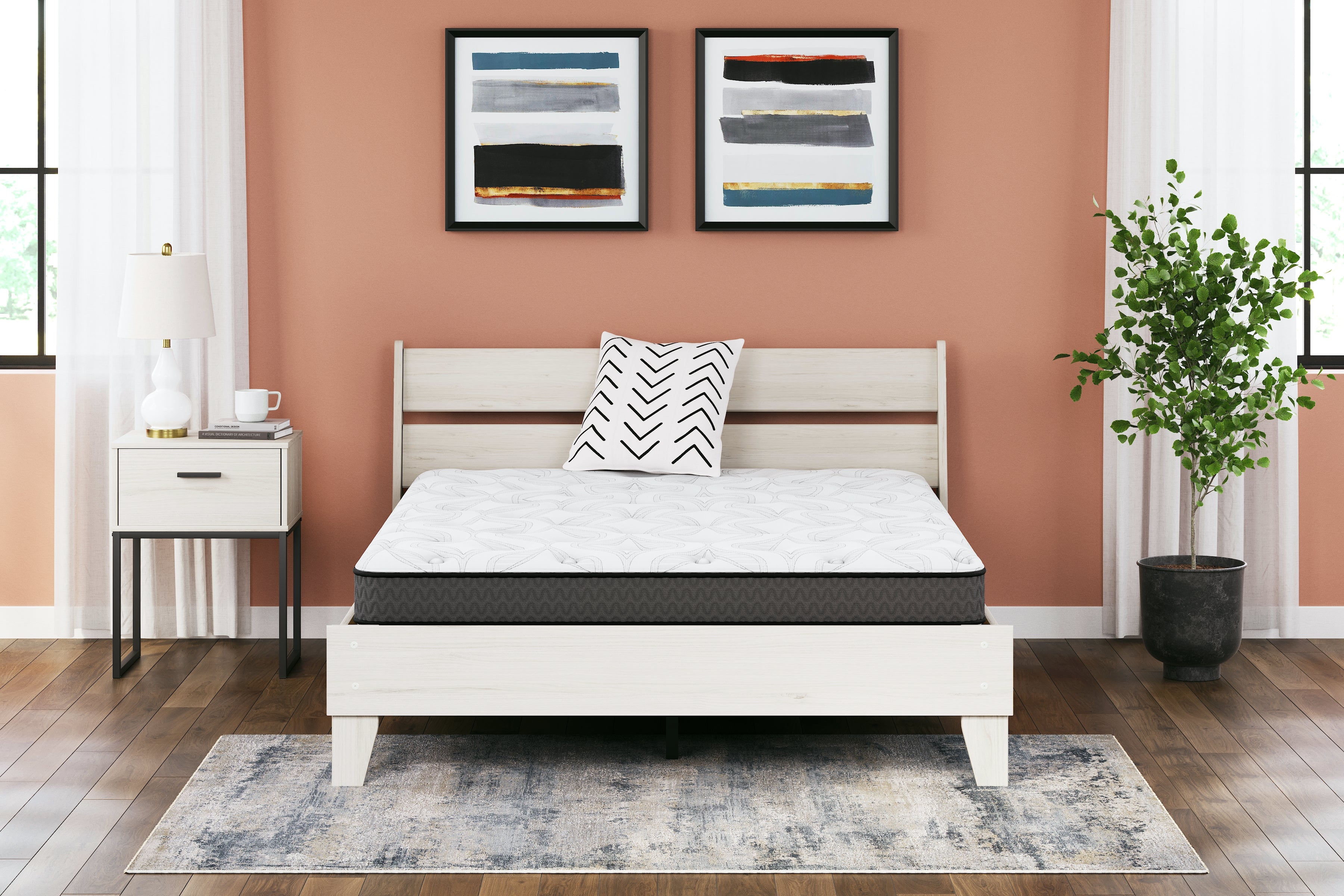 Floridian Furniture - Ashley Furniture - 8 Inch Bonnell Hybrid Mattresses - Full / White - M58721