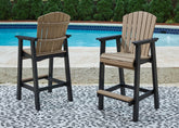 Floridian Furniture - Ashley Furniture - Fairen Trail Outdoor - Barstool (Set of 2) / Black/Driftwood - P211-124