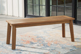 Floridian Furniture - Ashley Furniture - Janiyah Outdoor - Bench / Light Brown - P407-600