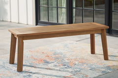 Floridian Furniture - Ashley Furniture - Janiyah Outdoor - Bench / Light Brown - P407-600