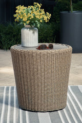 Floridian Furniture - Ashley Furniture - Danson Outdoor - Round End Table / Beige - P505-706