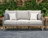 Floridian Furniture - Ashley Furniture - Hillside Barn Outdoor - Sofa with Cushion / Gray/Brown - P564-838