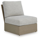 Floridian Furniture - Ashley Furniture - Kimpton Isle Outdoor - Armless Chair w/Cushion / Brown/Beige - P704-846