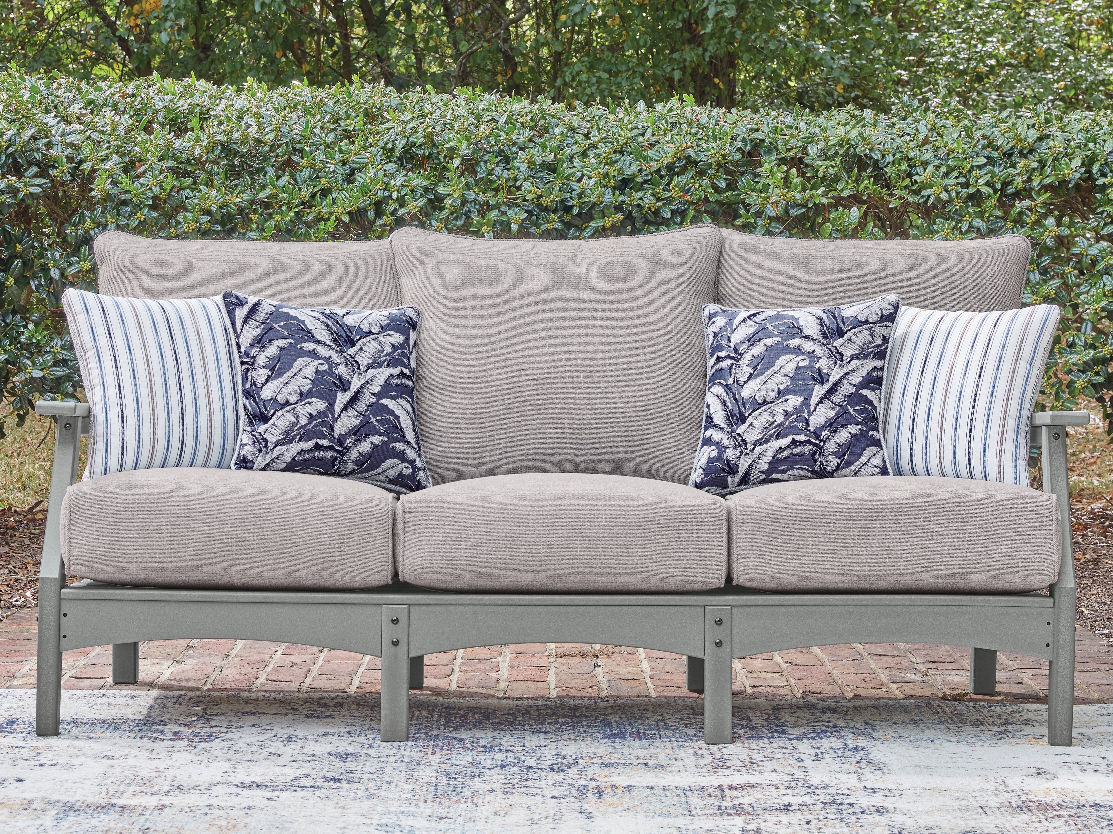 Floridian Furniture - Ashley Furniture - Cove Beach Outdoor - Sofa with Cushion - PCP803-838
