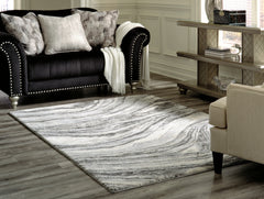 Floridian Furniture - Ashley Furniture - Wysdale Rug - 5'3" x 7'3" Rug / Ivory/Gray - R404902
