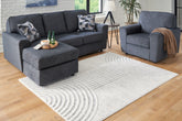 Floridian Furniture - Ashley Furniture - Lambworth Rug - 7'10" x 10' Rug / Gray/Cream - R405341