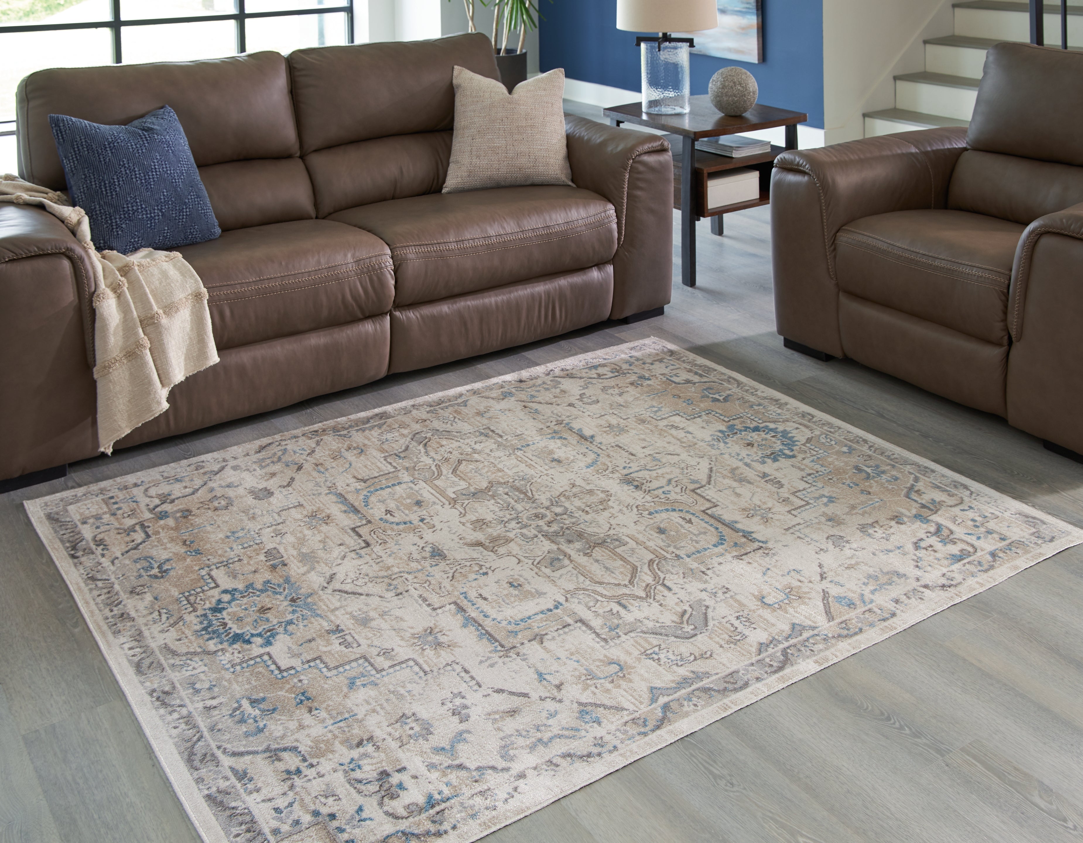 Floridian Furniture - Ashley Furniture - Barkham Rug - 5'3" x 7' Washable Rug / Multi - R405552
