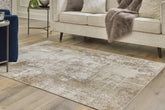 Floridian Furniture - Ashley Furniture - Grifflain Rug - 5'1" x 7' Washable Rug / Tan/Brown/Gray - R406232