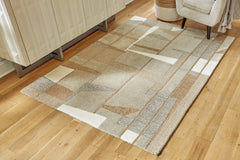 Floridian Furniture - Ashley Furniture - Abbotton Rug - 8' x 10' Rug / Taupe/Gray/Caramel - R406331