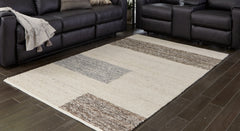 Floridian Furniture - Ashley Furniture - Barus Rug - 5' x 7' Rug / Beige/Brown/Gray - R406402
