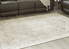 Floridian Furniture - Ashley Furniture - Gatwell Rug - 8' x 10' Rug / Ivory/Gray/Tan - R406511