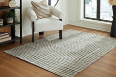 Floridian Furniture - Ashley Furniture - Jossen Rug - 8' x 10' Rug / Ivory/Gray - R406831