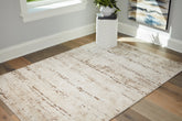 Floridian Furniture - Ashley Furniture - Kasney Rug - 5' x 7' Rug / Cream/Brown - R406852