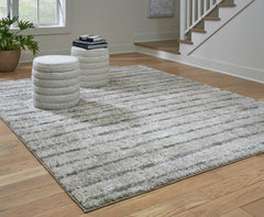 Floridian Furniture - Ashley Furniture - Laddway Rug - 8' x 10' Rug / Cream/Green - R406881