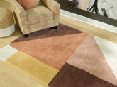 Floridian Furniture - Ashley Furniture - Gailmore Rug - 5' x 7' Rug / Cream/Pink/Ocher - R407172