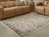 Floridian Furniture - Ashley Furniture - Beritham Rug - Large Rug / Blue/Brown/Beige - R407261