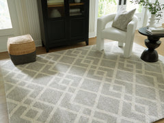 Floridian Furniture - Ashley Furniture - Unawick Rug - Medium Rug / Gray/Ivory - R407332