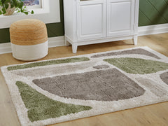Floridian Furniture - Ashley Furniture - Anburgh Rug - Large Rug / Green/Gray/Ivory - R407351