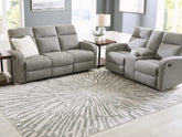 Floridian Furniture - Ashley Furniture - Verland Rug - Washable 5' x 7' Area Rug / Gray/White - R407432