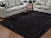 Floridian Furniture - Ashley Furniture - Marav Rug - 7'8" x 10' Area Rug / Black/White - R407531