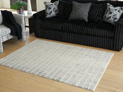 Floridian Furniture - Ashley Furniture - Turinwith Rug - 7'10" x 9'10" Area Rug / Ivory/Black - R407551