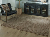 Floridian Furniture - Ashley Furniture - Merrittman Rug - 7'8" x 10' Area Rug / Brown/Ivory - R407701