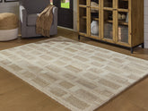 Floridian Furniture - Ashley Furniture - Lisgrove Rug - 7'8" x 10' Area Rug / Tan/Brown/White - R407711