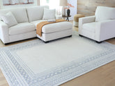 Floridian Furniture - Ashley Furniture - Azelhurst Rug - 5' x 7' Area Rug / Blue/Ivory/Gray - R407852