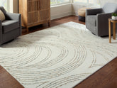 Floridian Furniture - Ashley Furniture - Deenbury Rug - 5' x 7' Area Rug / Ivory/Green/Brown - R407862