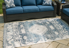 Floridian Furniture - Ashley Furniture - Daddridge Rug - 8' x 10' Rug / Blue/Gray/Ivory - R900101