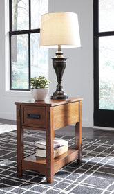 Floridian Furniture - Ashley Furniture - Breegin Chairside End Table - Chair Side End Table / Brown - T007-319