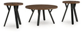 Floridian Furniture - Ashley Furniture - Elbrynn Table (Set of 3) - Occasional Table Set (3/CN) / Brown/Black - T153-13