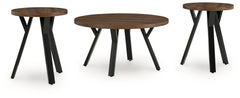 Floridian Furniture - Ashley Furniture - Elbrynn Table (Set of 3) - Occasional Table Set (3/CN) / Brown/Black - T153-13