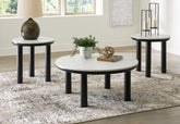 Floridian Furniture - Ashley Furniture - Xandrum Table (Set of 3) - Occasional Table Set (3/CN) / Black/White - T159-13