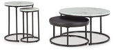 Floridian Furniture - Ashley Furniture - Jusmour Table (Set of 4) - Occasional Nesting TBL (4/CN) / Black/White - T161-14