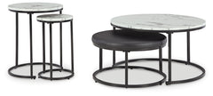 Floridian Furniture - Ashley Furniture - Jusmour Table (Set of 4) - Occasional Nesting TBL (4/CN) / Black/White - T161-14