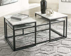 Floridian Furniture - Ashley Furniture - Donnesta Table (Set of 3) - Occasional Table Set (3/CN) / Gray/Black - T182-13