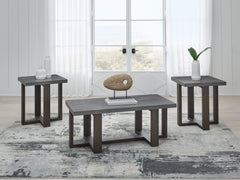 Floridian Furniture - Ashley Furniture - Dynnford Table (Set of 3) - Occasional Table Set (3/CN) / Gray/Brown - T216-13