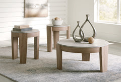 Floridian Furniture - Ashley Furniture - Guystone Table (Set of 3) - Occasional Table Set (3/CN) / Light Brown - T237-13