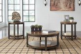 Floridian Furniture - Ashley Furniture - Roybeck Table (Set of 3) - Occasional Table Set (3/CN) / Light Brown/Bronze - T411-13