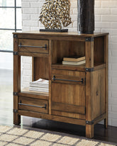 Floridian Furniture - Ashley Furniture - Roybeck Accent Cabinet - Accent Cabinet / Light Brown/Bronze - T411-40