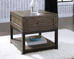 Floridian Furniture - Ashley Furniture - Johurst End Table - Rectangular End Table / Grayish Brown - T444-3