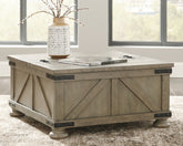Floridian Furniture - Ashley Furniture - Aldwin Coffee Table With Storage - Cocktail Table with Storage / Gray - T457-20