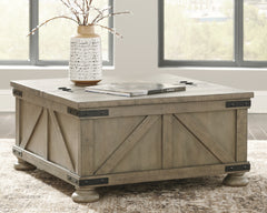 Floridian Furniture - Ashley Furniture - Aldwin Coffee Table With Storage - Cocktail Table with Storage / Gray - T457-20